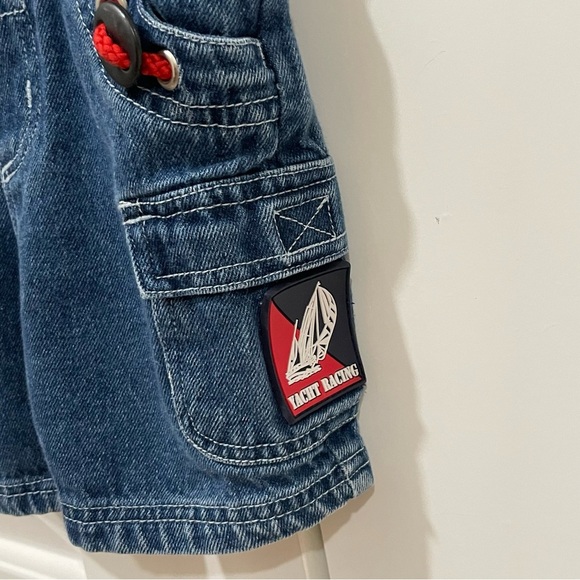 EUC Vintage Weebok 12 Month Denim Short Overalls. Y2K. Yacht. - Picture 5 of 10